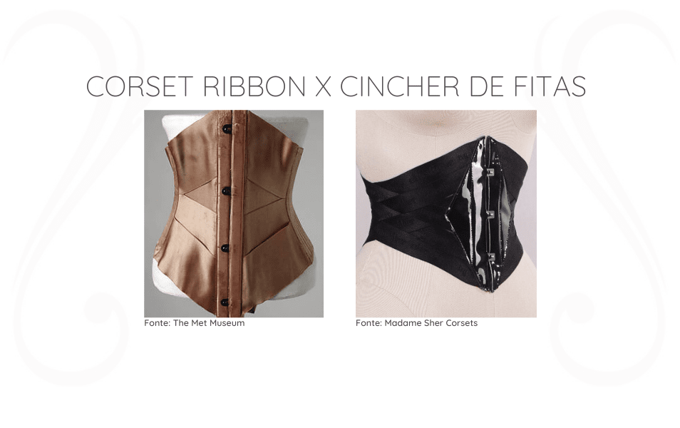 semelhanças entre corset e modelador- Ilustração para post Cincher de Fitas Elásticas com alta compressão para a redução de medidas da cintura.